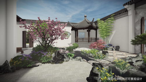 杭州别墅庭院设计 一个精巧的亭子,便是院子中的一处好风景