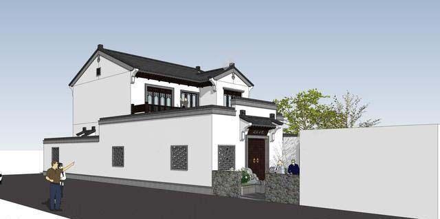 新中式带庭院别墅设计,新与旧的融合,耐人细品