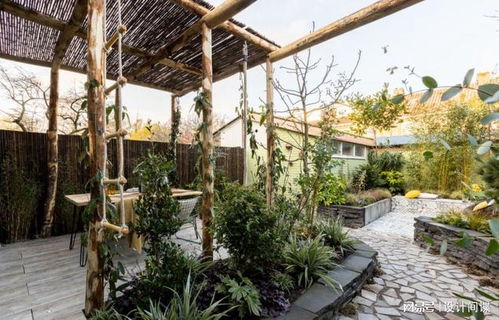 庭院设计 花园里用花砖也太好看了,文艺又小资搭配绿竹堪称完美