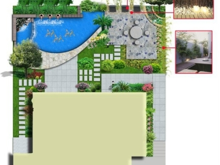 别墅唯美庭院设计图