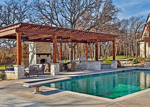 乡村私家别墅庭院设计实景图欣赏