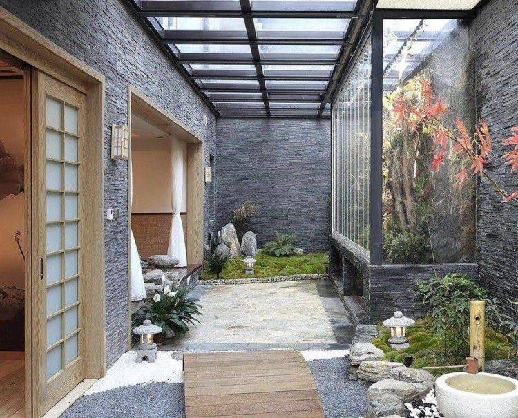 三套下沉式庭院花园装修效果图设计案例欣赏